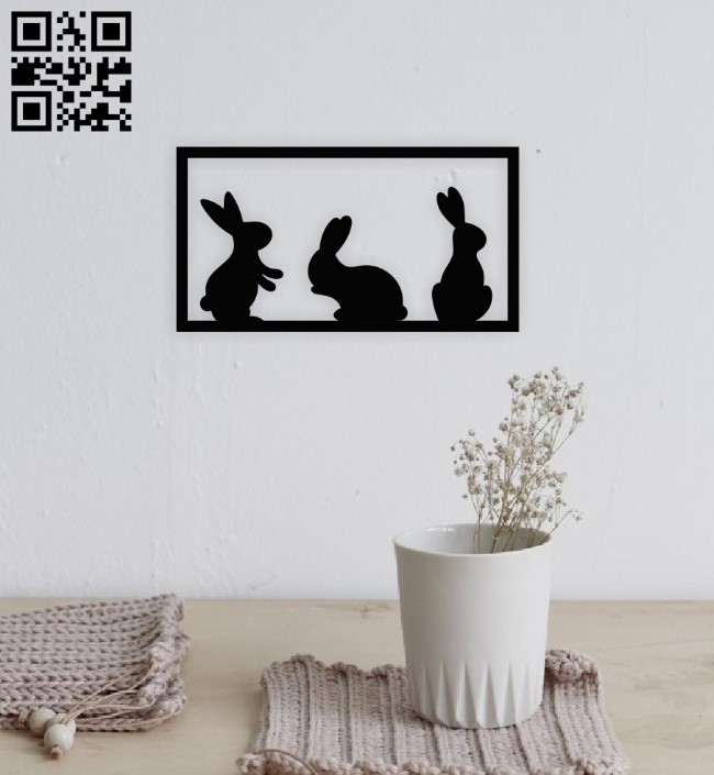 Rabbit wall decor