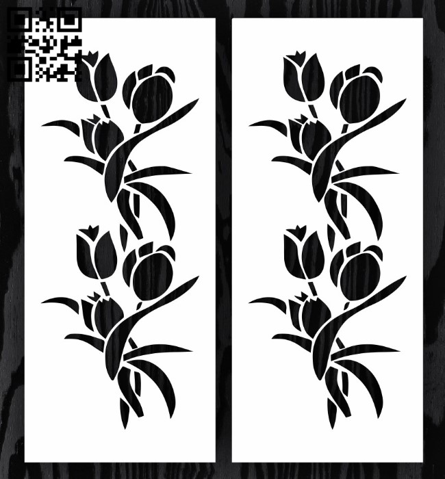 Tulip pattern door