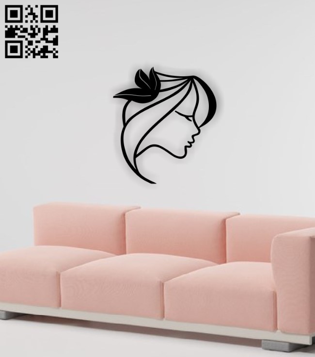 Woman face wall decor