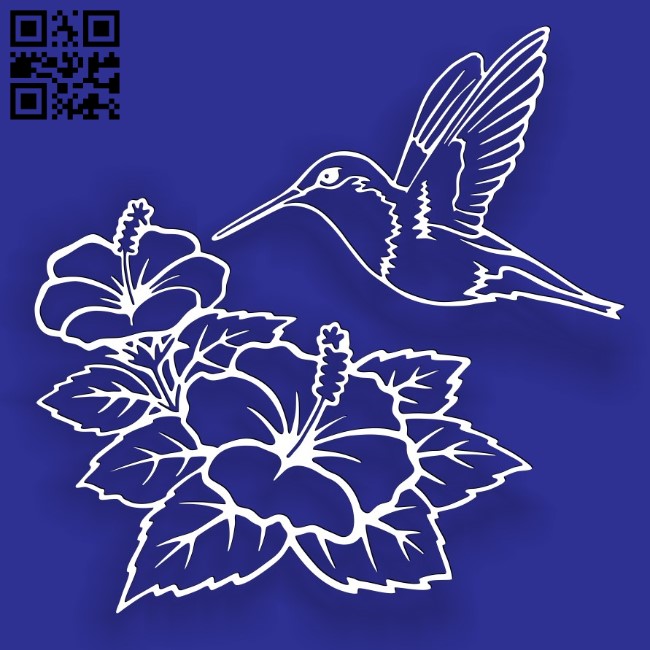 Hummingbird E0016370 file cdr and dxf free vector download for laser cut