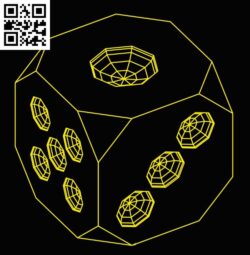 3D illusion led lamp Dice E0016207 file cdr and dxf free vector download for laser engraving machine