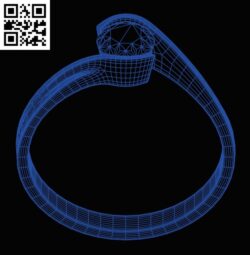 3D illusion led lamp diamond ring free vector download for laser engraving machine
