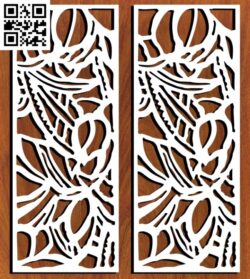 Abstract Floral Vector G0000051 file cdr and dxf free vector download for Laser cut cnc 