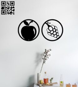 Apple with grape wall decor
