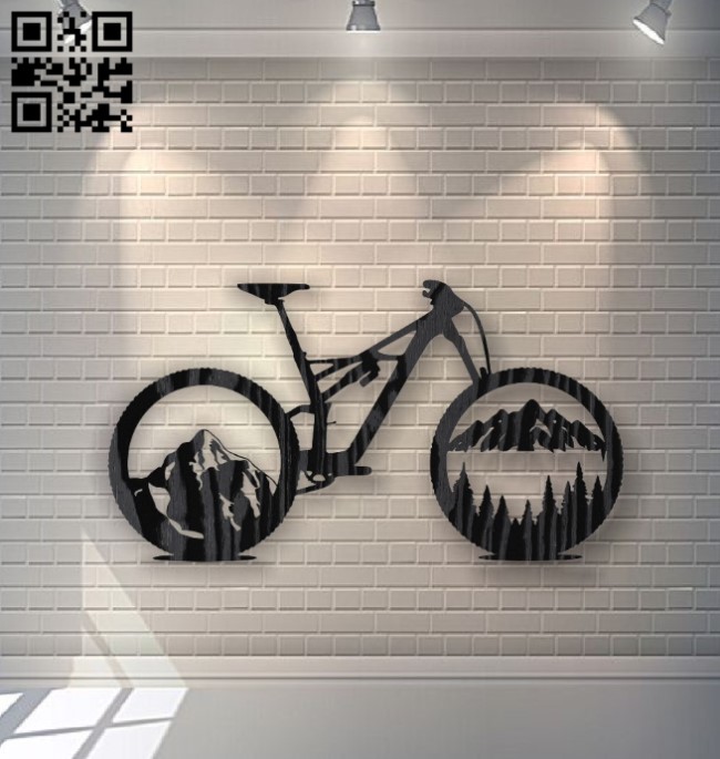Bike wall decor E0016306 file cdr and dxf free vector download for laser cut plasma