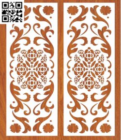 Black And White Floral Pattern G0000168 file cdr and dxf free vector download for CNC cut