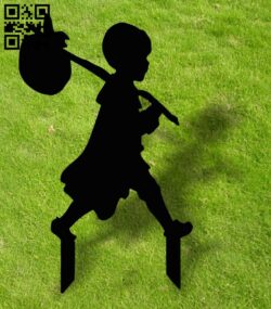 Boy garden yard E0016311 file cdr and dxf free vector download for laser cut plasma
