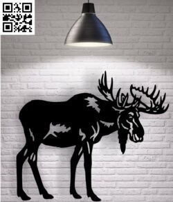 Bull Moose  G0000090 file cdr and dxf free vector download for CNC cut