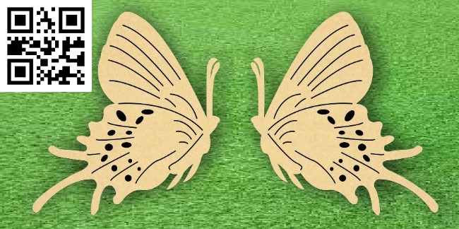 Butterflies G0000078 file cdr and dxf free vector download for CNC cut 5 Butterflies10