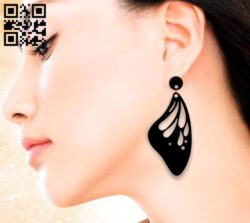 Butterfly earrings E0016331 file cdr and dxf free vector download for laser cut plasma