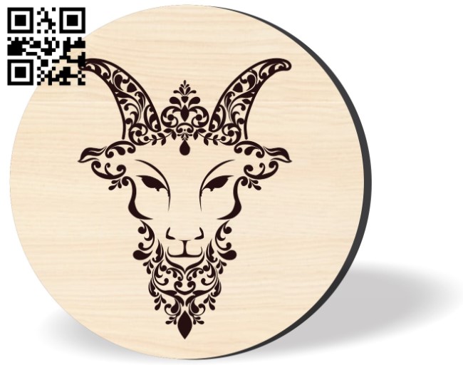 Capricorn zodiac E0016280 file cdr and dxf free vector download for laser engraving machine