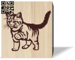 Cat E0016320 file cdr and dxf free vector download for laser engraving machine