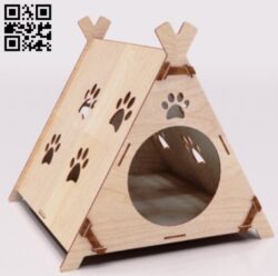 Cat house E0016284 file cdr and dxf free vector download for laser cut
