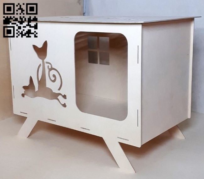 Cat house E0016349 file cdr and dxf free vector download for laser cut plasma