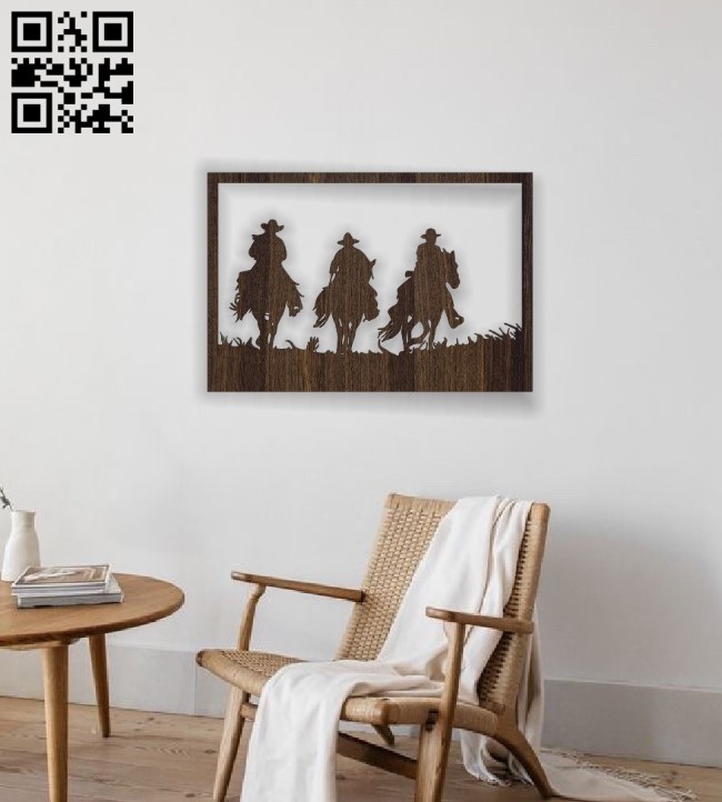 Cowboys E0016309 file cdr and dxf free vector download for laser cut plasma