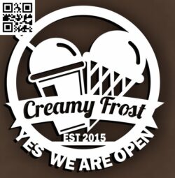 Creamy Frost G0000105 file cdr and dxf free vector download for CNC cut