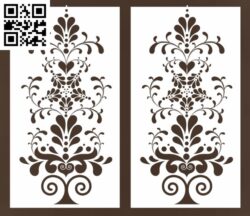 Decorative Floral Pattern                            G0000099 free vector cdr and dxf file download for CNC cutters