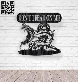 Dont tread on me snake  E0016299 file cdr and dxf free vector download for laser cut plasma
