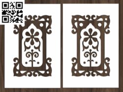 Door Design Flowers G0000018 file cdr and dxf free vector download for laser cut plasma 