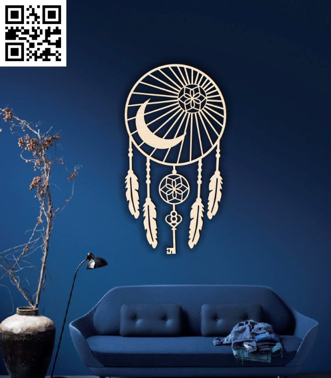 Dream catcher E0016226 file cdr and dxf free vector download for laser cut