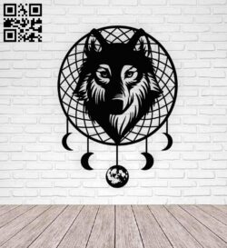 Dream catcher E0016227 file cdr and dxf free vector download for laser cut