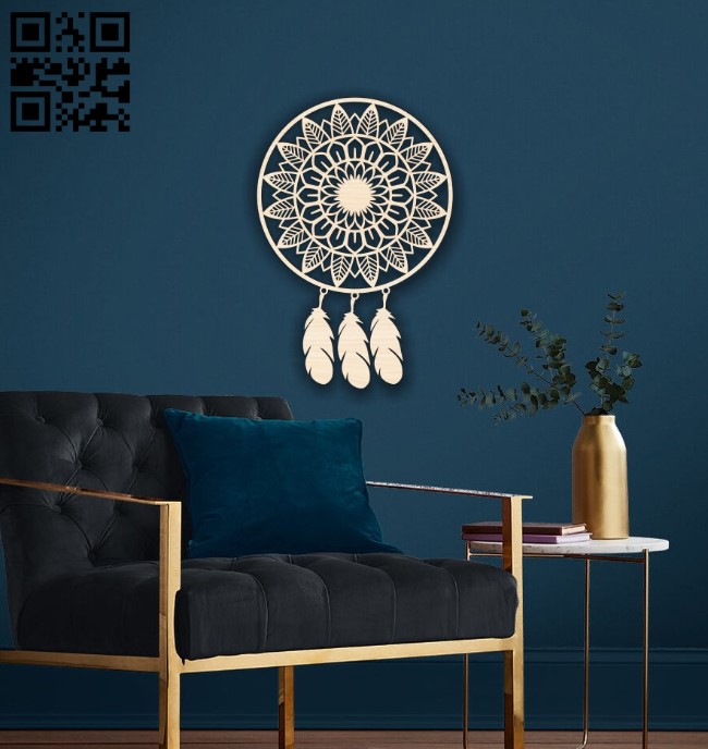 Dream catcher E0016274 file cdr and dxf free vector download for laser cut plasma