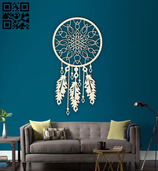 Dream catcher E0016334 file cdr and dxf free vector download for laser cut plasma