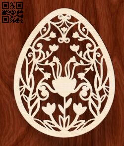 Easter egg E0016366 file cdr and dxf free vector download for laser cut