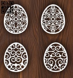 Easter eggs E0016228 file cdr and dxf free vector download for laser cut