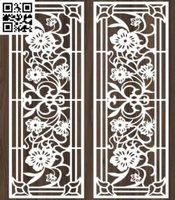 Fence Panels Pattern G0000166 file cdr and dxf free vector download for CNC cut
