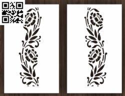 Floral Border G0000006 file cdr and dxf free vector download for Laser cut