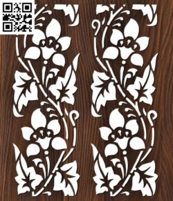 Flower Border Art G0000003 file cdr and dxf free vector download for Laser cut