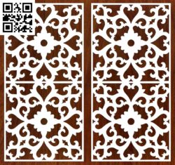 Flower Wall Border Stencil Template G0000141 file cdr and dxf free vector download for CNC cut