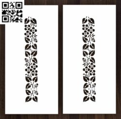 Flower border vector G0000009 file cdr and dxf free vector download for laser cut plasma