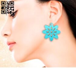 Flower earring E0016330 file cdr and dxf free vector download for laser cut plasma