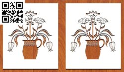 Flowerpot EPS G0000050 file cdr and dxf free vector download for Laser cut cnc
