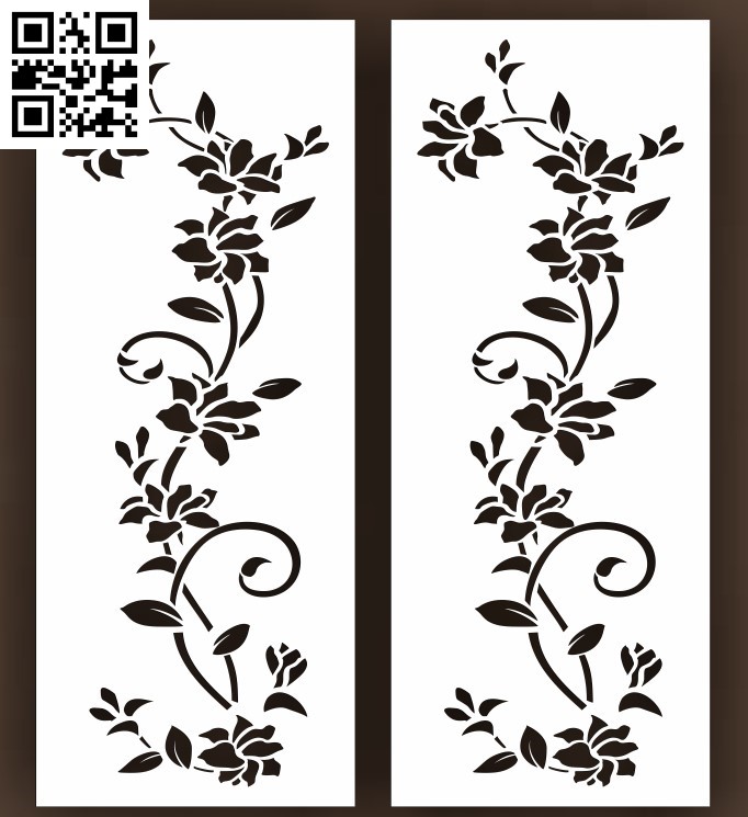 Flowers Wall Decal White Vines