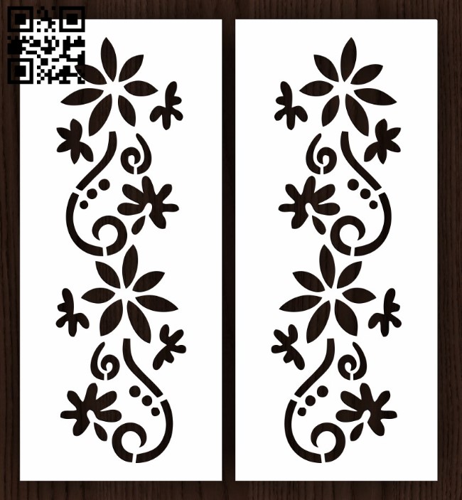 Flowers pattern door