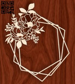 Geometric frame E0016288 file cdr and dxf free vector download for laser cut plasma