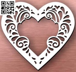 Heart Frame G0000038 file cdr and dxf free vector download for Laser cut cnc