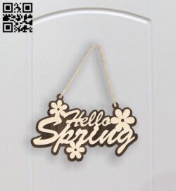 Hello spring E0016295 file cdr and dxf free vector download for laser cut
