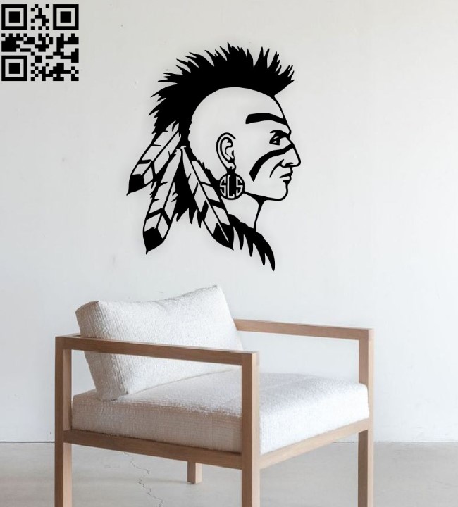 Indian face wall decor