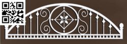 Ironwork Arch Semi round Design G0000035 file cdr and dxf free vector download for Laser cut cnc