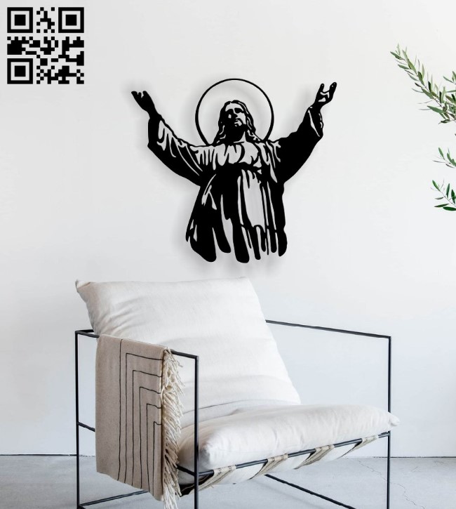 Jesus wall decor E0016365 file cdr and dxf free vector download for laser cut plasma