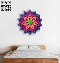 Layered Mandala E0016285 file cdr and dxf free vector download for laser cut