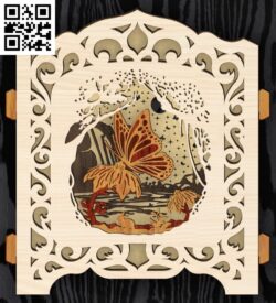 Layered butterfly perched on flower