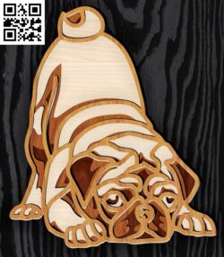 Layered dog ornament