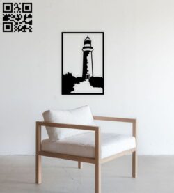 Lighthouse E0016146 file cdr and dxf free vector download for Laser cut Plasma