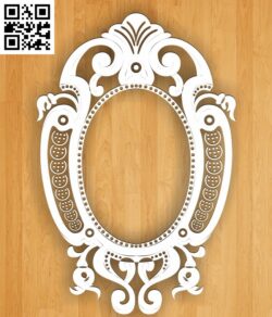 Mirror Frame G0000027 file cdr and dxf free vector download for laser cut plasma 