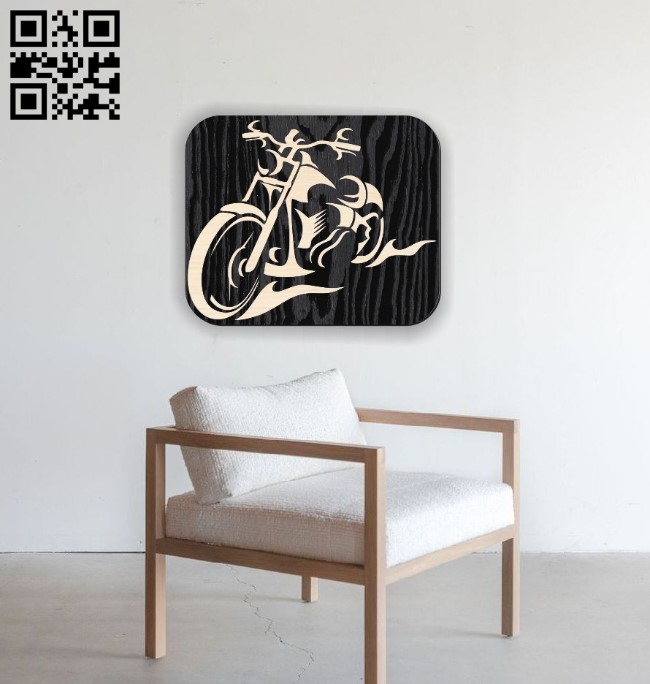 Motorcycle E0016298 file cdr and dxf free vector download for laser cut plasma